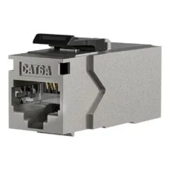 EFB Keystone built-in adapter RJ45 STP, Cat.6A, 90 connector, zinc pressure gu T=40mm