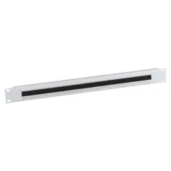 19" 1HE Kabeldurchfhrung mit Brstenleiste, RAL7035
