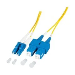Duplex Patchkabel LC-SC OS2 G652D 1m LSZH 1,2mm gelb