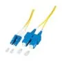 Duplex Patchkabel LC-SC OS2 G652D 1m LSZH 1,2mm gelb