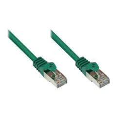 RNS® patch cable with locking lug protection, Cat. 5e, SF/UTP, PVC, 100MHz, green, 0.15m, Good Connections®