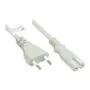 Euro power cable Euro plug type C (straight) to C7/Euro 8 jack (straight), grey, 0.75 mm2, 5 m, Good Connections®