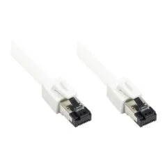 RNS® patch cable Cat. 8.1, S/FTP, PiMF, halogen-free (LSZH), 2000MHz, 40Gbit/s, white, 0.5m, Good Connections®