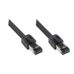 RNS® patch cable Cat. 8.1, S/FTP, PiMF, halogen-free (LSZH), 2000MHz, 40Gbit/s, black, 0.5m, Good Connections®