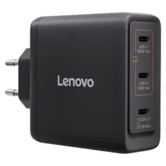 N Lenovo Multi-Port USB-C 100W GaN-Ladegerät/ Netzteil Schwarz inkl. USB-C Kabel (1,8m)