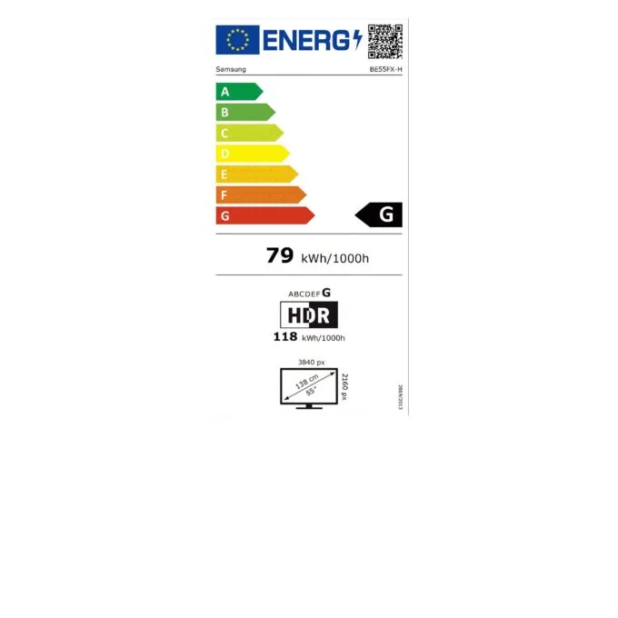 138.7cm/55" (3840x2160) Samsung BE55FX-H 16:9 4K Edge LED 8ms HDMI USB LAN Bluetooth VESA Speaker Black — image 6