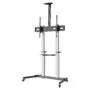 Manhattan 462563 TV car 60-100" 80kg VESA 1000x600 inclined camera/AV shelf rolls Silver Black