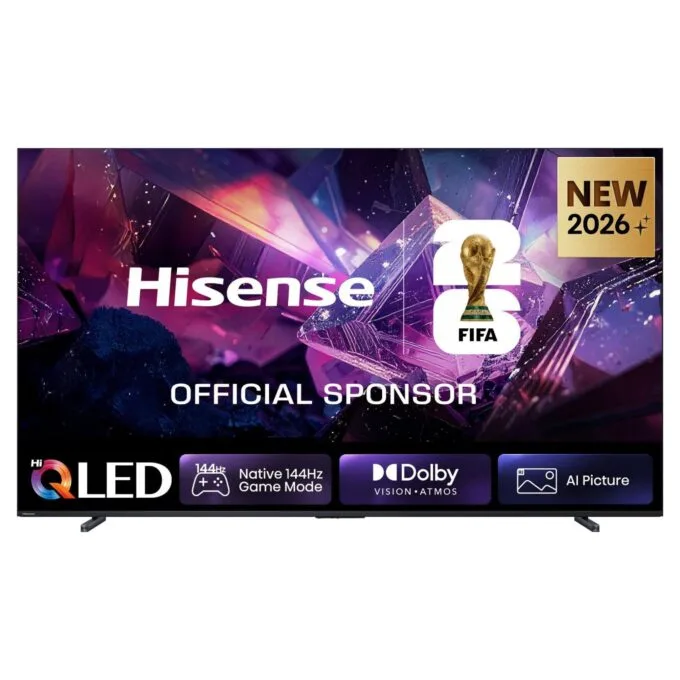 253.0cm/100" (3840x2160) Hisense 100Q7S PRO Smart TV 4K Hi-QLED 6ms 144Hz HDMI USB LAN HDR VESA WiFi Bluetooth Black/Grey — image 1
