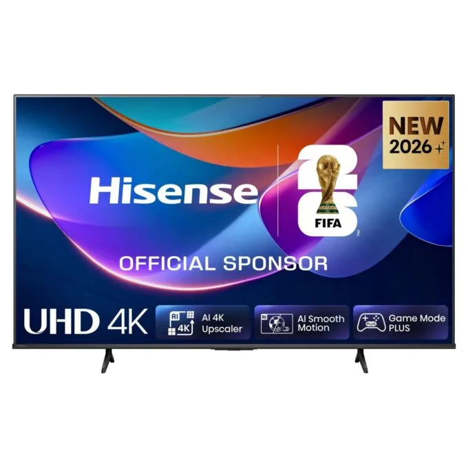 139.0cm/55" (3840x2160) Hisense 55A6S Smart TV 4K UHD 8ms 60Hz HDMI USB LAN HDR VESA WiFi Bluetooth Black/Grey — image 1