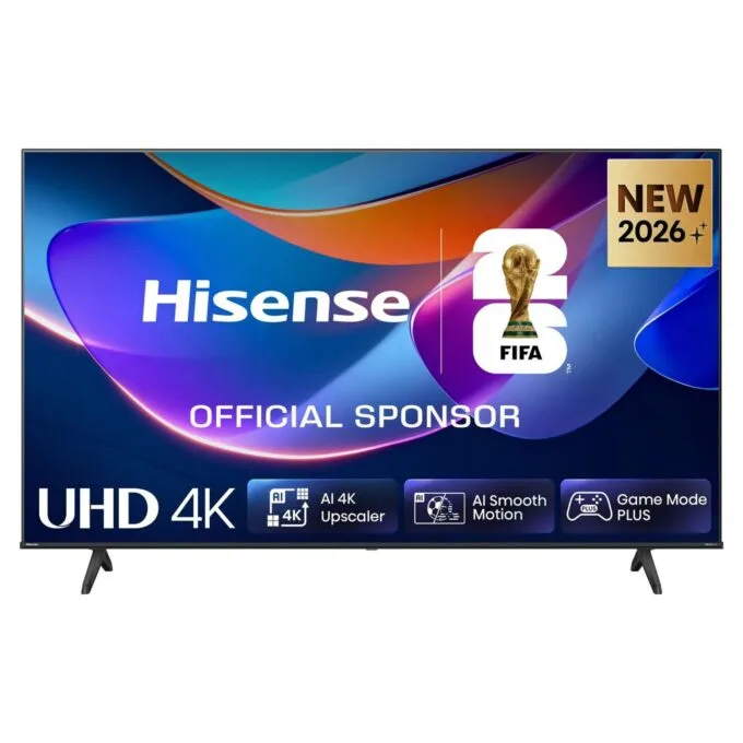 146.0cm/58" (3840x2160) Hisense 58A6S Smart TV 4K UHD 8ms 60Hz HDMI USB HDR WiFi Bluetooth Black/Grey — image 1