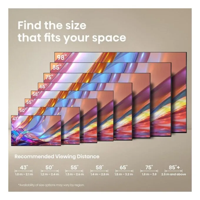 126.0cm/50" (3840x2160) Hisense 50Q7S Smart TV 4K Hi-QLED 9,5ms 60Hz HDMI USB HDR WiFi Bluetooth Black — image 14