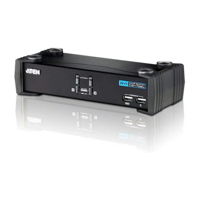 KVM Switch Umschalter KVM 2-fach *Aten* USB/Audio/ — image 1