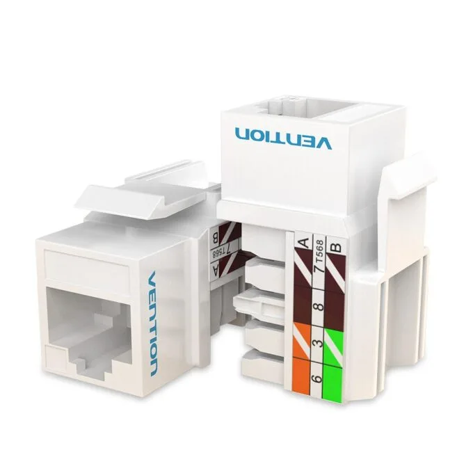 Vention NETWORK Keystone Jack CAT6 UTP Toolless White IPFW0 — image 1