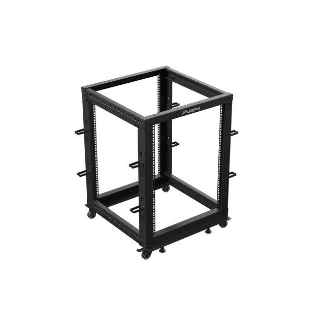 Lanberg Open Rack 19" 15U Adj.Depth 600-1000mm Black — image 3