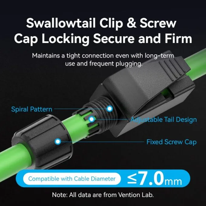 Vention NETWORK Connectors CAT6A FTP Shock-Resistant Modular Plug IDOB0-10 (10-Pack) — image 5