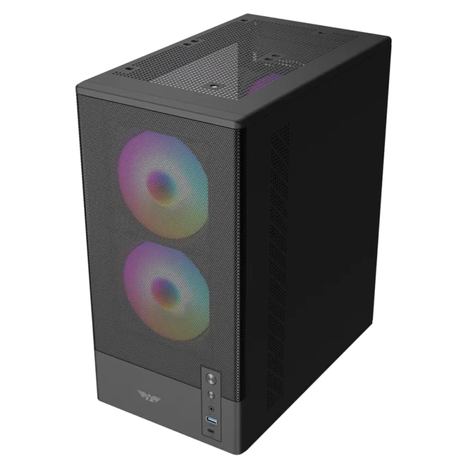 Armaggeddon Gaming Case M-ATX DEEPFREEZE DUPLEX 2 Black 3x ARGB Fans — image 3