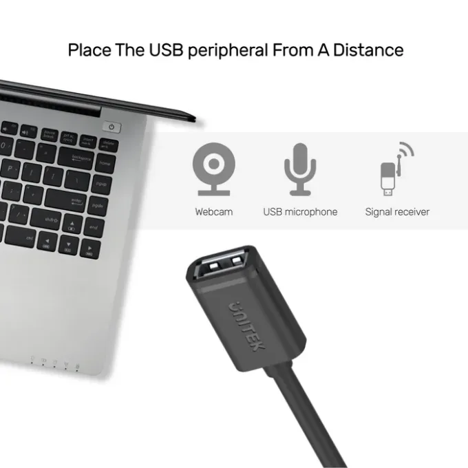 Unitek USB-A 2.0 Extension Cable 1.0m Y-C428GBK — image 3