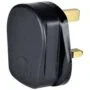Mercury POWER Mains Plug UK 13A Fuse Rubber Black 429.627UK