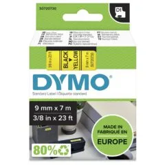 DYMO D1 Standard - Black on Yellow - 9mm label-making tape