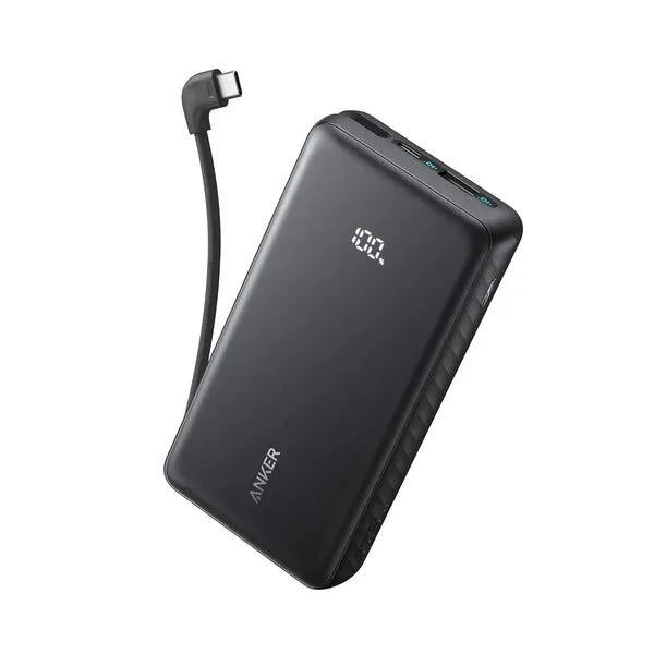 Anker Mobile Powerbank 20000 22.5W Built-In USB-C Cable Black — image 1