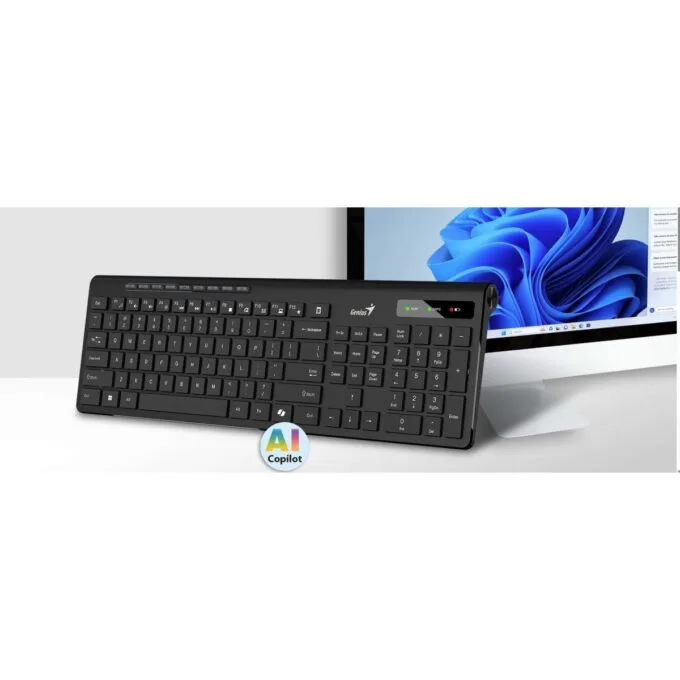 Genius Keyboard Wireless AI Chocolate Keys + 8 Hot Keys SlimStar 7230 English — image 4