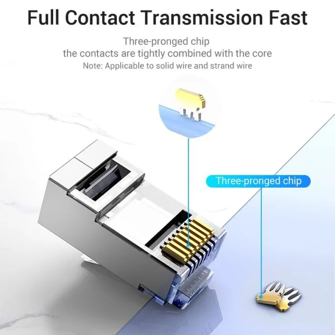 Vention NETWORK Connectors CAT6A FTP Modular Plug IDFR0-50 (50-Pack) — image 3