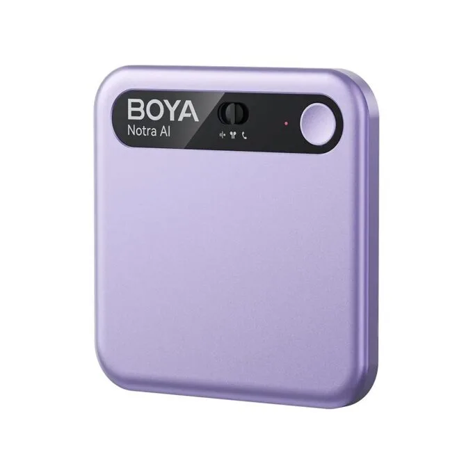 BOYA Notra Purple - AI Audio Recorder - 64GB Room/Phone/BT, AI Transcription & Summary — image 1