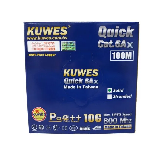 Kuwes CAT6A UTP Pure Copper Indoor 100m Grey — image 5