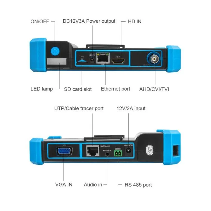 Noyafa CCTV & Network Tester with 5.4'' IPS Touchscreen, 4K Video Support, PoE Output & Cable Testing NF-IPC715 — image 10
