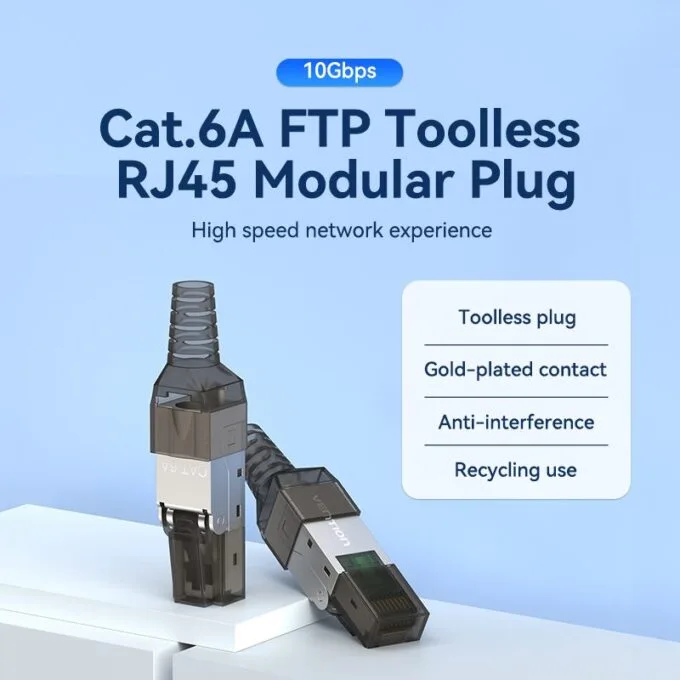 Vention NETWORK Connectors CAT6A FTP Toolless Plug with Boot IDIH0 (1pc) — image 5