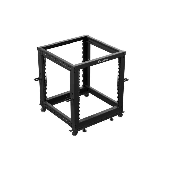 Lanberg Open Rack 19" 12U Adj.Depth 600-1000mm Black — image 5
