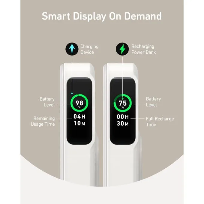 Anker Mobile Powerbank Wireless 10000 15W Smart Display Qi2 MagGo Black — image 2