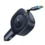 Baseus Car Charger 30W VR2 with Retractable Cable Black