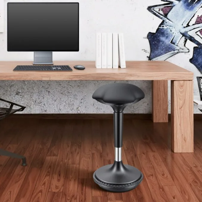 Lumivida Office Stool Ergonomic with Height Adjustale Fabric Upholstered Seat CH04-1 — image 6