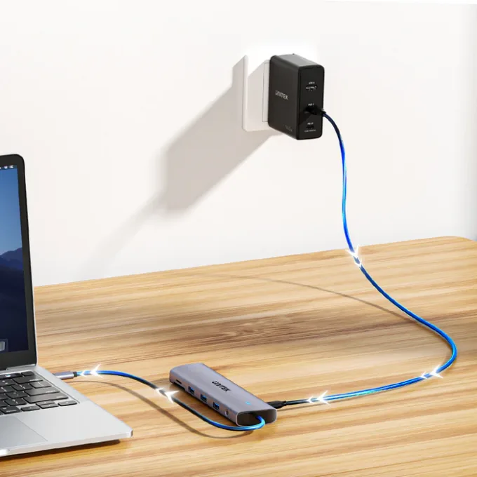 Unitek D1113B USB-C Hub USB3.0 HDMI/VGA, Gigabit Lan, SD Card, Audio & PD100W — image 6
