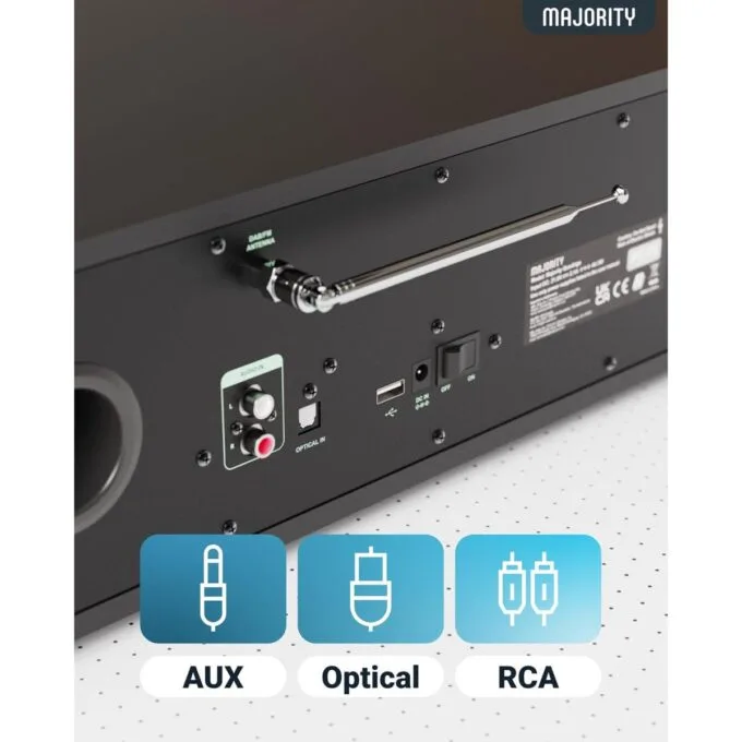 Majority QUADRIGA 2.1 Mini HiFi 120W with 6'' Subwoofer, CD Player, Internet Radio, Bluetooth, USB — image 6