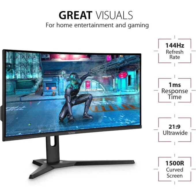 Viewsonic OMNI Gaming Curved Ultrawide Monitor 34'' 2K 180Hz VX3418-2KPC — image 3