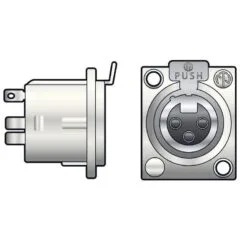Neutrik NC3FD-LX XLR Socket PCB 761.660UK