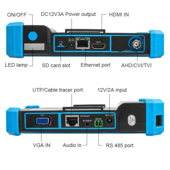 Noyafa CCTV & Network Tester with 5.4'' IPS Touchscreen, 4K Video Support, PoE Output & Cable Testing NF-IPC715 — image 9