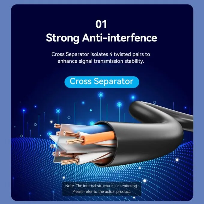 Vention NETWORK Cable CAT6 UTP 10.0m Black IBRBL — image 7