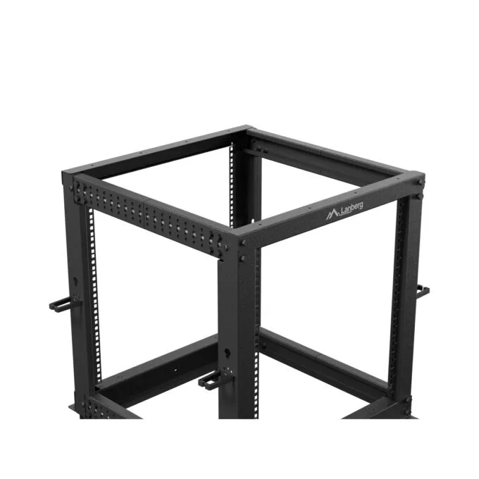 Lanberg Open Rack 19" 12U Adj.Depth 600-1000mm Black — image 7