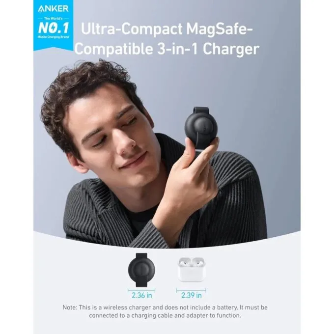 Anker Mobile Charger Wireless MagGo 3-in-1  Charging Station — image 5