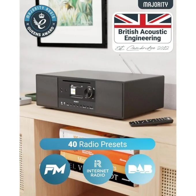 Majority QUADRIGA 2.1 Mini HiFi 120W with 6'' Subwoofer, CD Player, Internet Radio, Bluetooth, USB — image 4