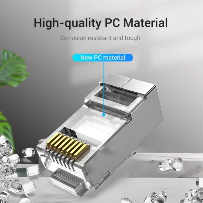 Vention NETWORK Connectors CAT6A FTP Modular Plug IDFR0-50 (50-Pack) — image 7