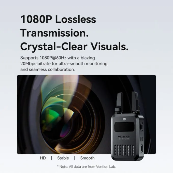 Vention ADUB0 Professional Wireless HDMI Kit 5.8Ghz up to 200m & Camera Mountable — image 9