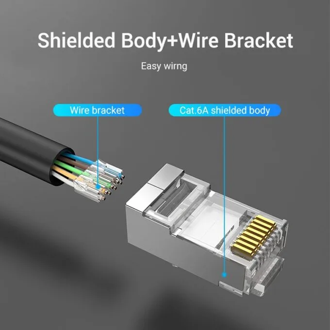 Vention NETWORK Connectors CAT6A FTP Modular Plug IDFR0-50 (50-Pack) — image 8