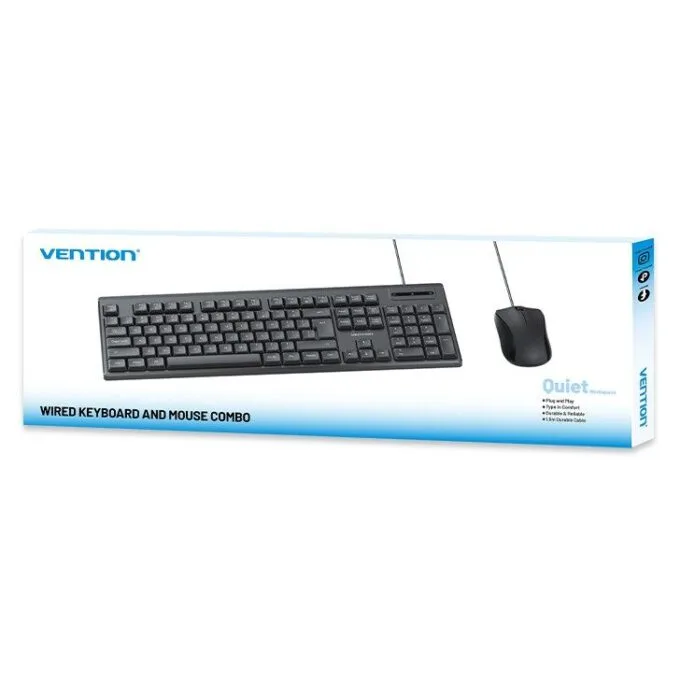 Vention Keyboard and Mouse Combo Wired Silent Slim Full Size KTYBG-EN — image 3