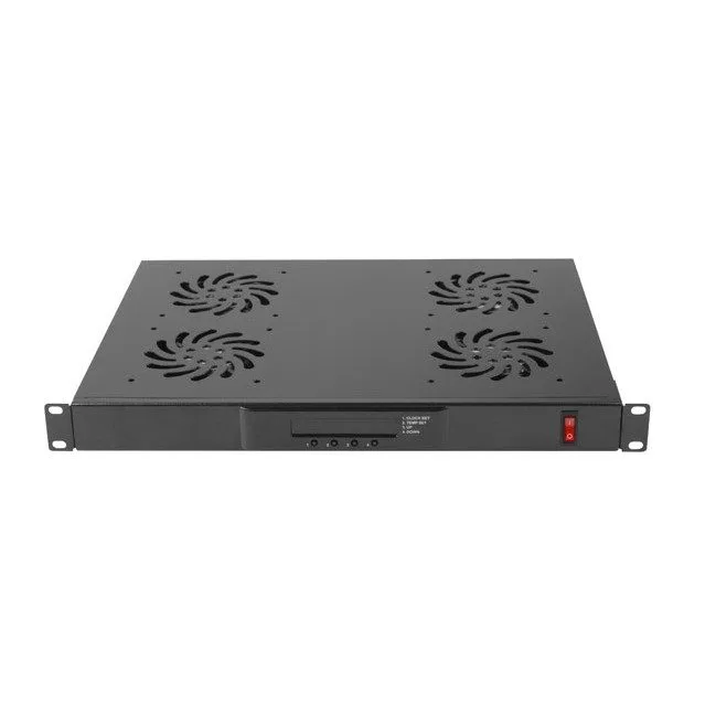 Lanberg 1U 230V Ventilation Panel LCD Display, 4 Fans & Thermostat — image 1