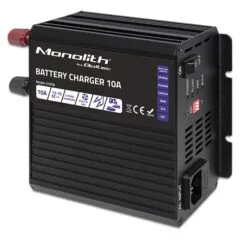 Qoltec Smart Monolith charger for LiFePO4 AGM GEL SLA batteries | 10A | 12V