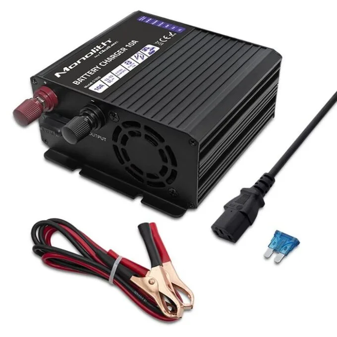 Qoltec Smart Monolith charger for LiFePO4 AGM GEL SLA batteries | 10A | 12V — image 2